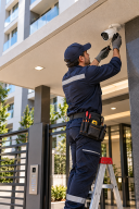 Instalación de cámara de seguridad en condominio